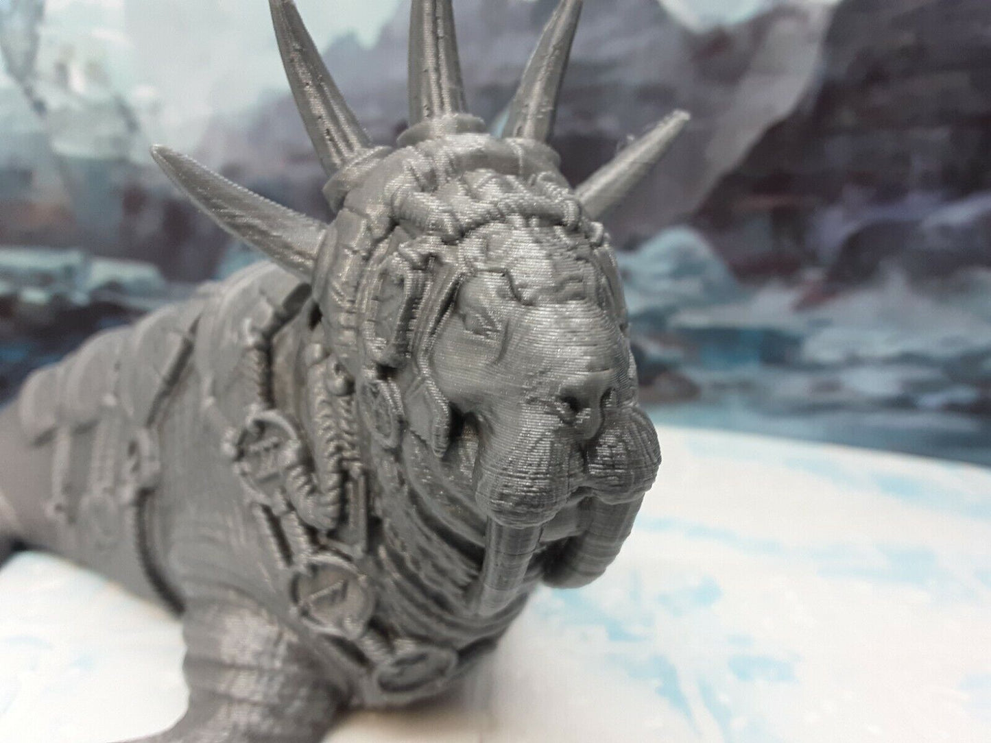 Walrus God & Walrus Folk Miniature Mini Figure Tabletop Game Piece D&D