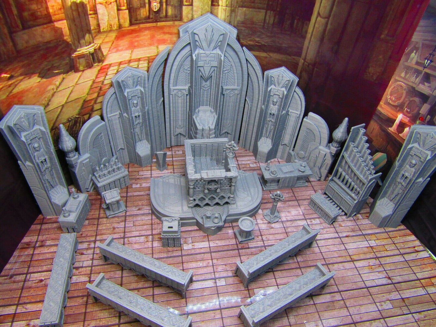 26pc Church Monastery Cathedral Set Scatter Terrain Scenery Tabletop Gaming