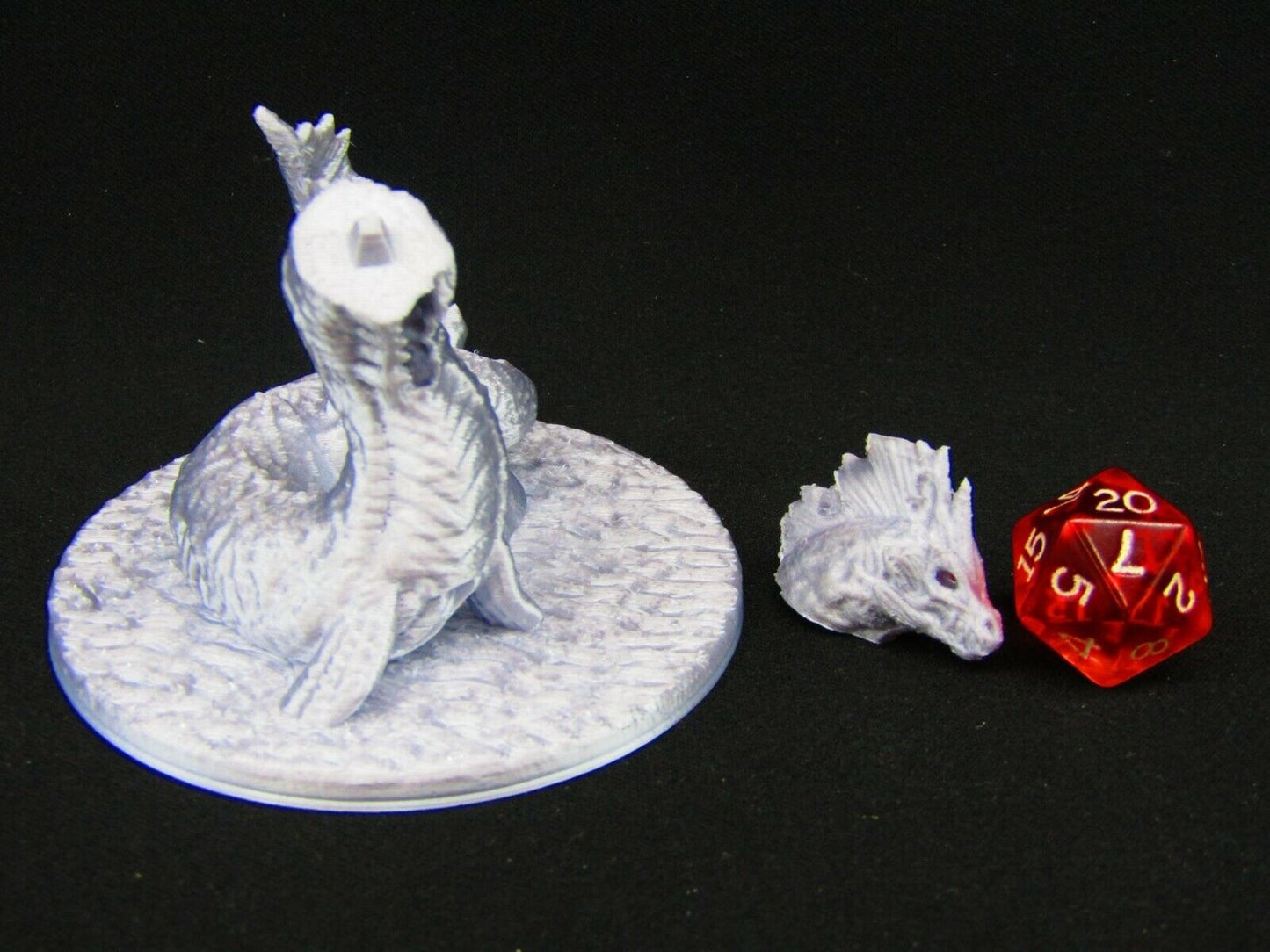 Undead Sea Serpant Mini Miniature Figure 3D Printed Model 28/32mm Scale RPG