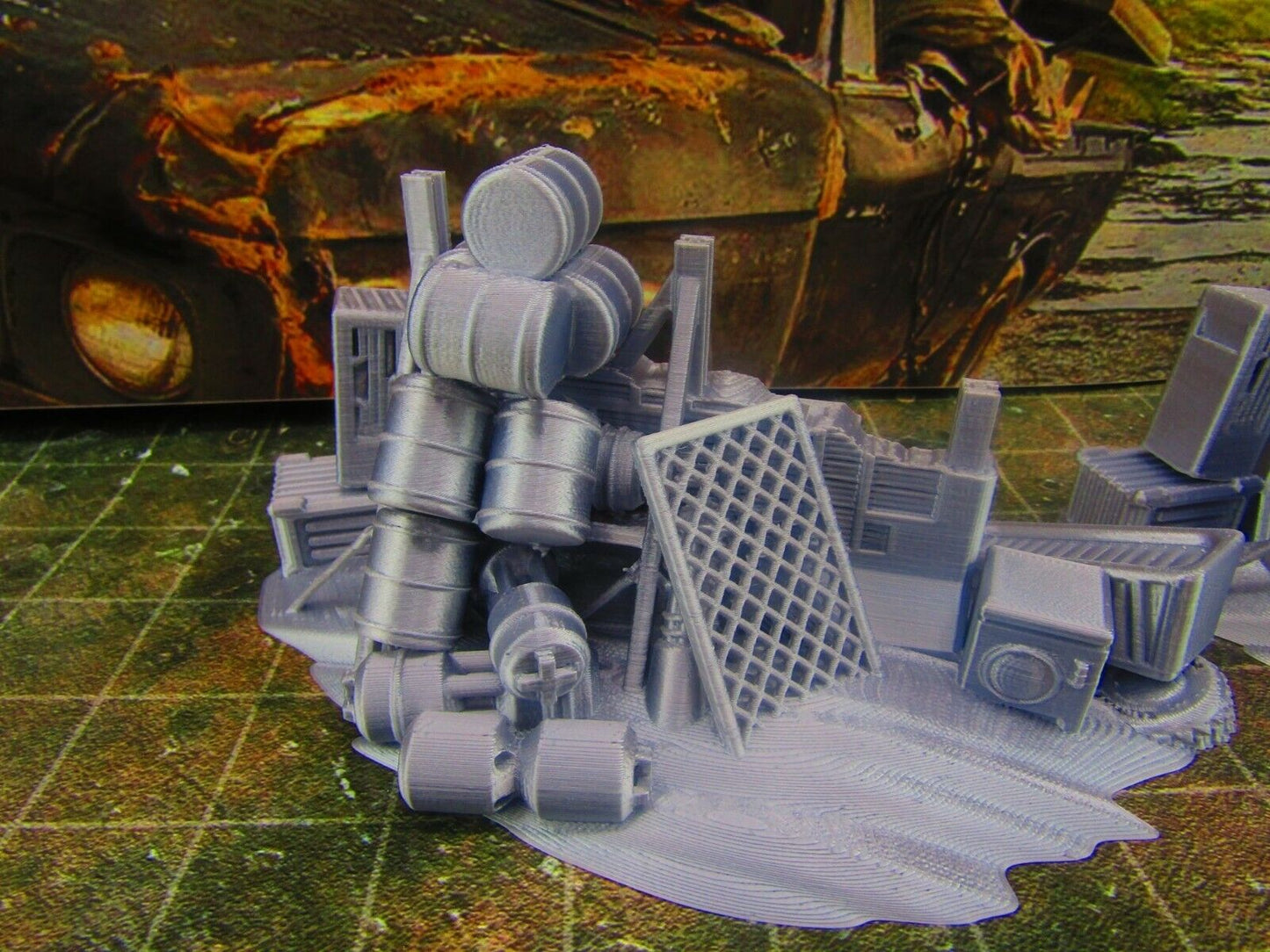 2pc Junk Wall Settlement Barricade C Scatter Terrain Scenery Wasteland