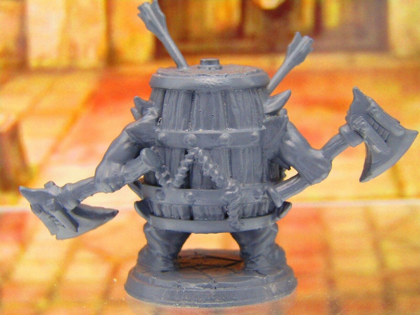 Klaus the Barrel Tank Dwarf Warrior Mini Miniature 3D Printed Model 28/32mm