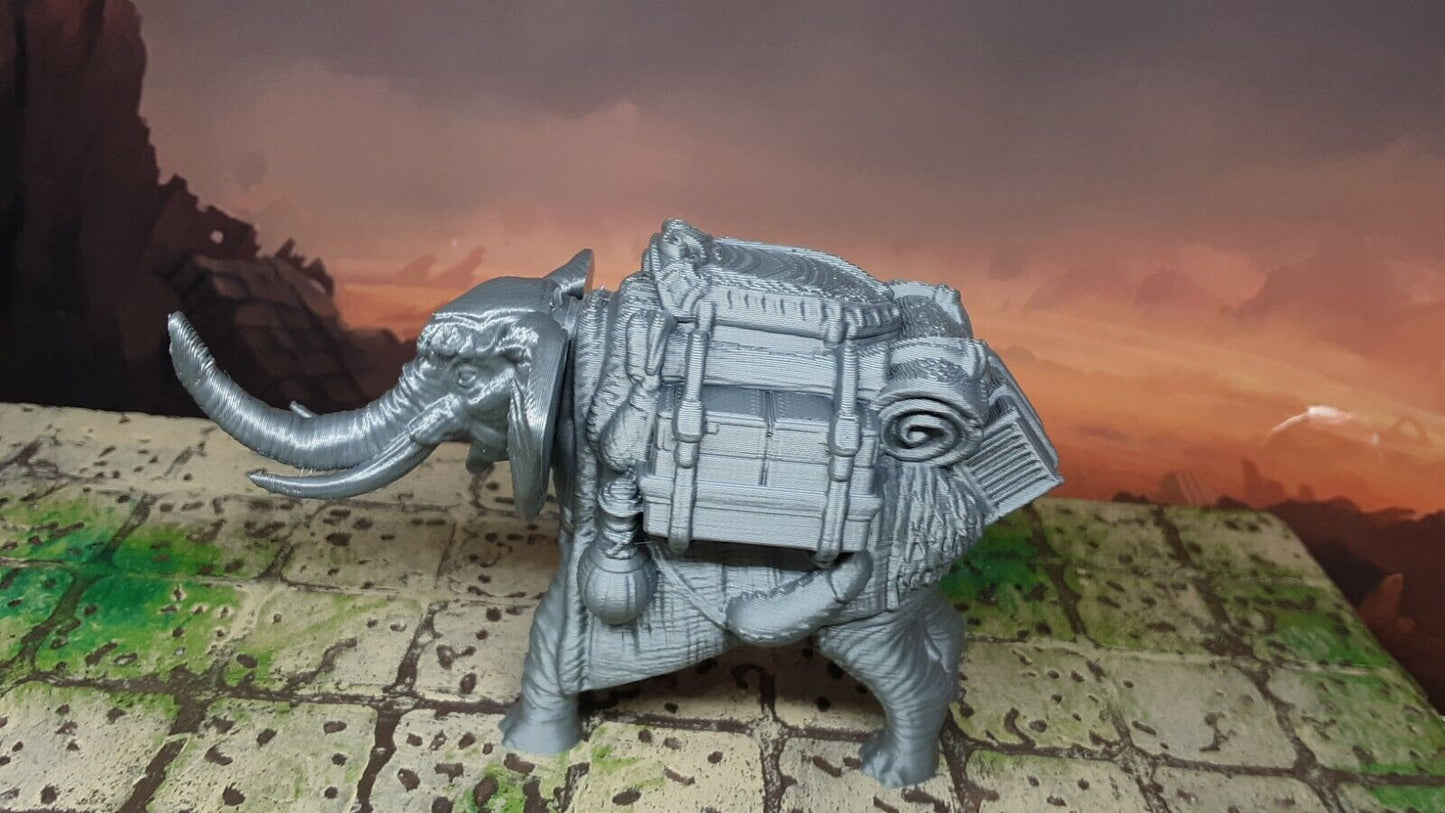 Pack Travelling Merchant Elephant Mini Miniature Figure 28-32mm Tabletop Gaming