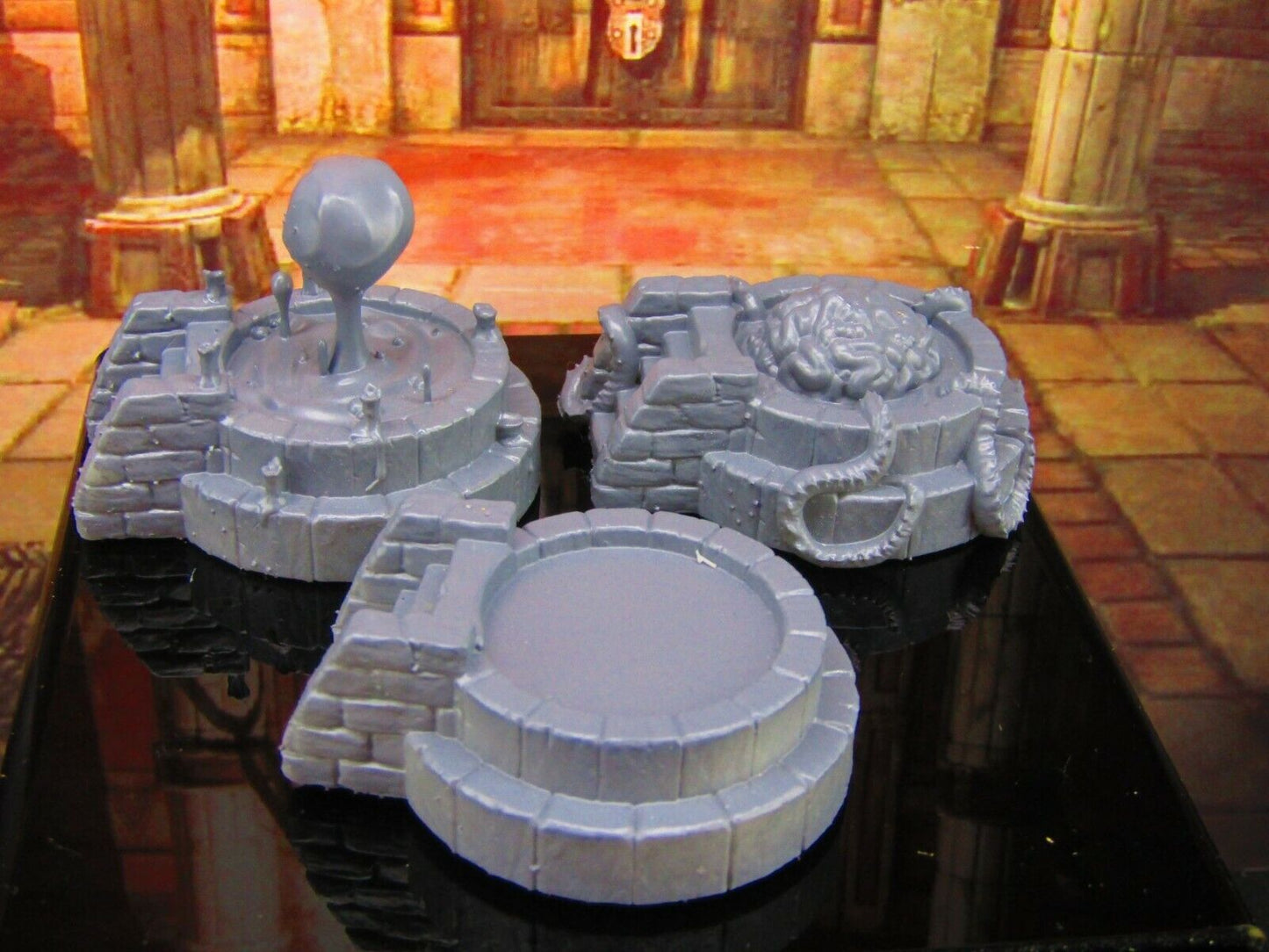 3pc Mind Horror Brain / Growth Pools Scatter Terrain Scenery Mini Miniature