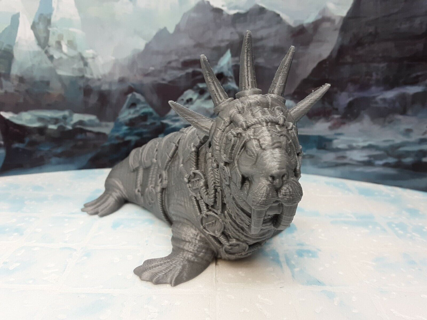 Walrus God & Walrus Folk Miniature Mini Figure Tabletop Game Piece D&D