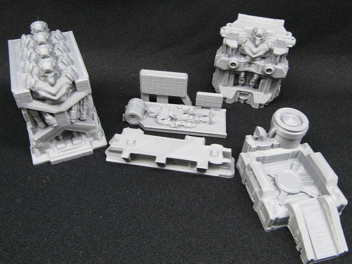4 Pc Droid Workshop Manufacturing Factory Scatter Terrain Scenery 3D Printed