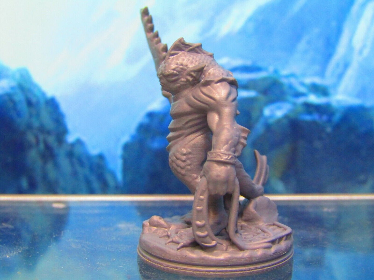 Sea Devil Warrior Soldier w/ Spear/Net Mini Miniature Figure 3D Printed Model
