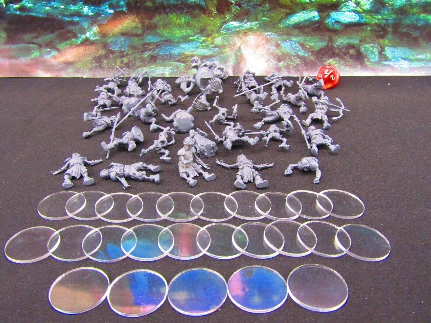 29pc Large Skeletal Army Set Mini Miniatures 3D Printed Resin Model Figure