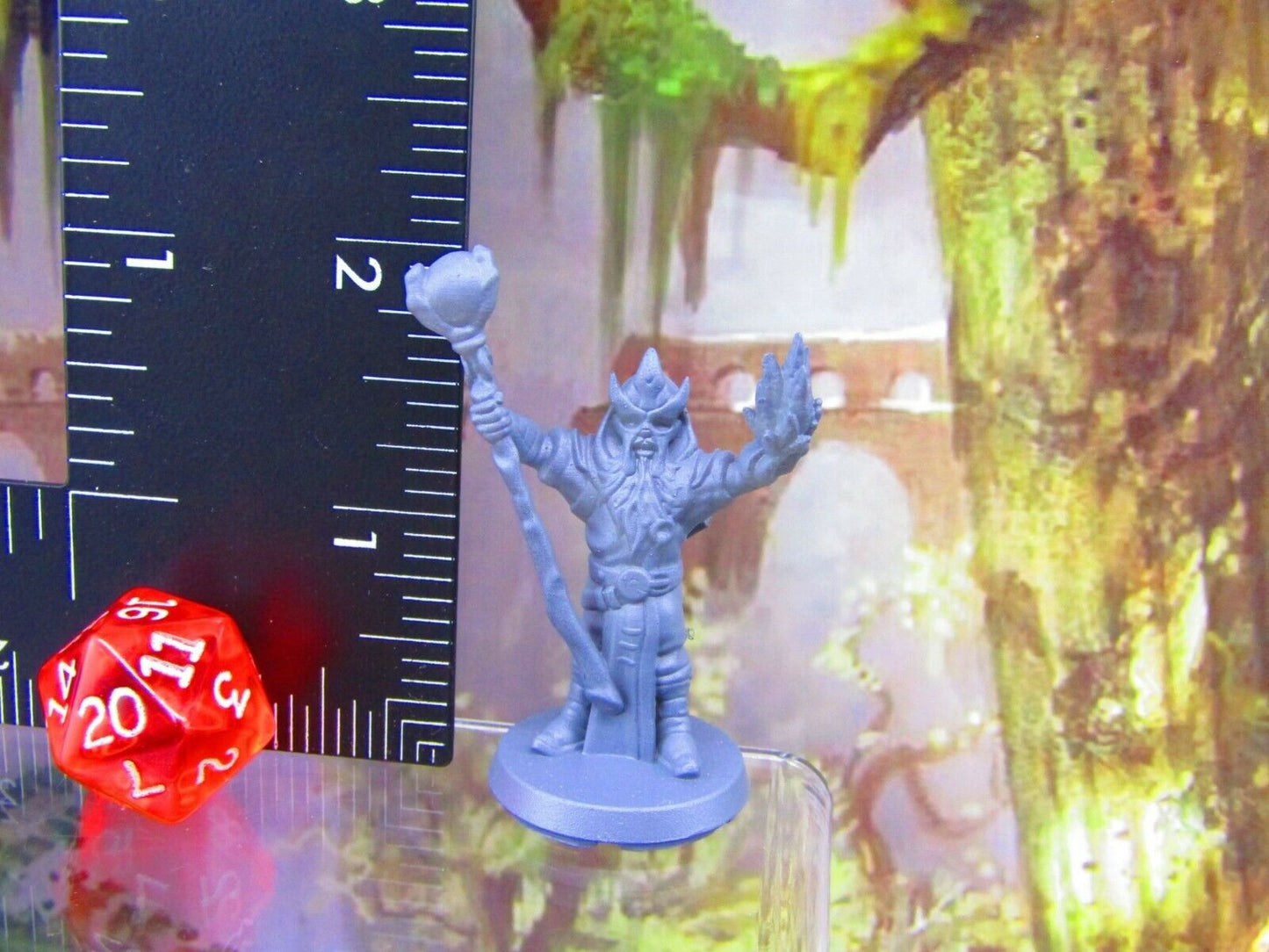 Evil Wizard Sorcerer Mage Mini Miniatures 3D Printed Resin Model Figure 28/32mm