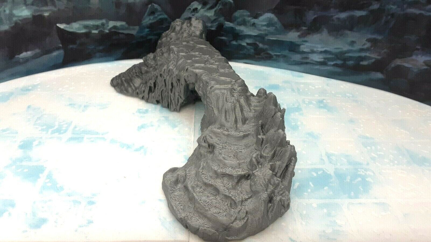 Snowy Mountain Icy Bridge Pass Scatter Terrain Scenery 28mm Dungeons & Dragons