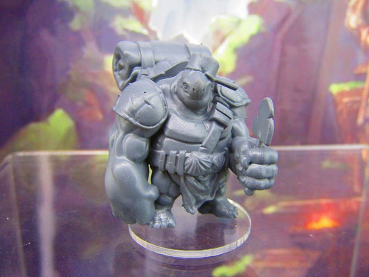 Tortle Miner w/ Trowel Turtle Man Race Mini Miniature Figure 3D Printed Model