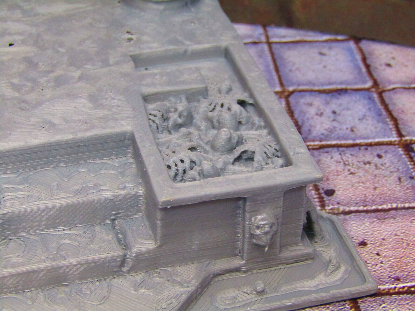Cultists Sacrificial Torture Altar Stage w/ Bone & Blood Scenery Scatter Terrain