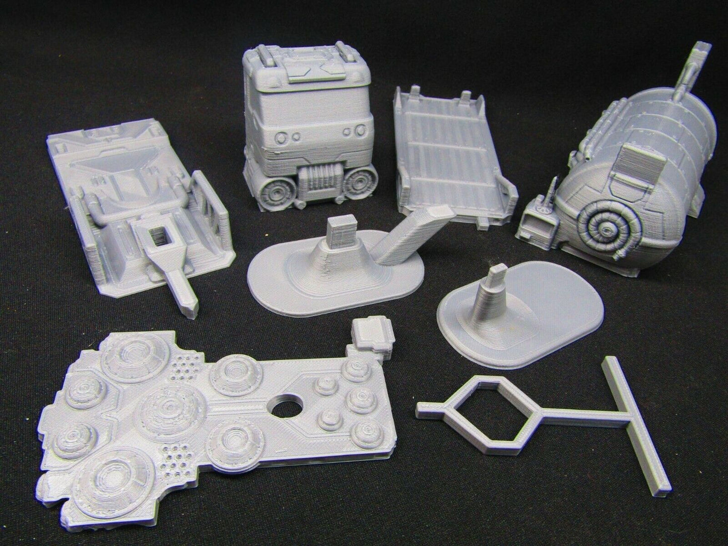 Flatbed Hover Truck & Tanker Space Vehicle Car Scenery Scatter Terrain 3D Print