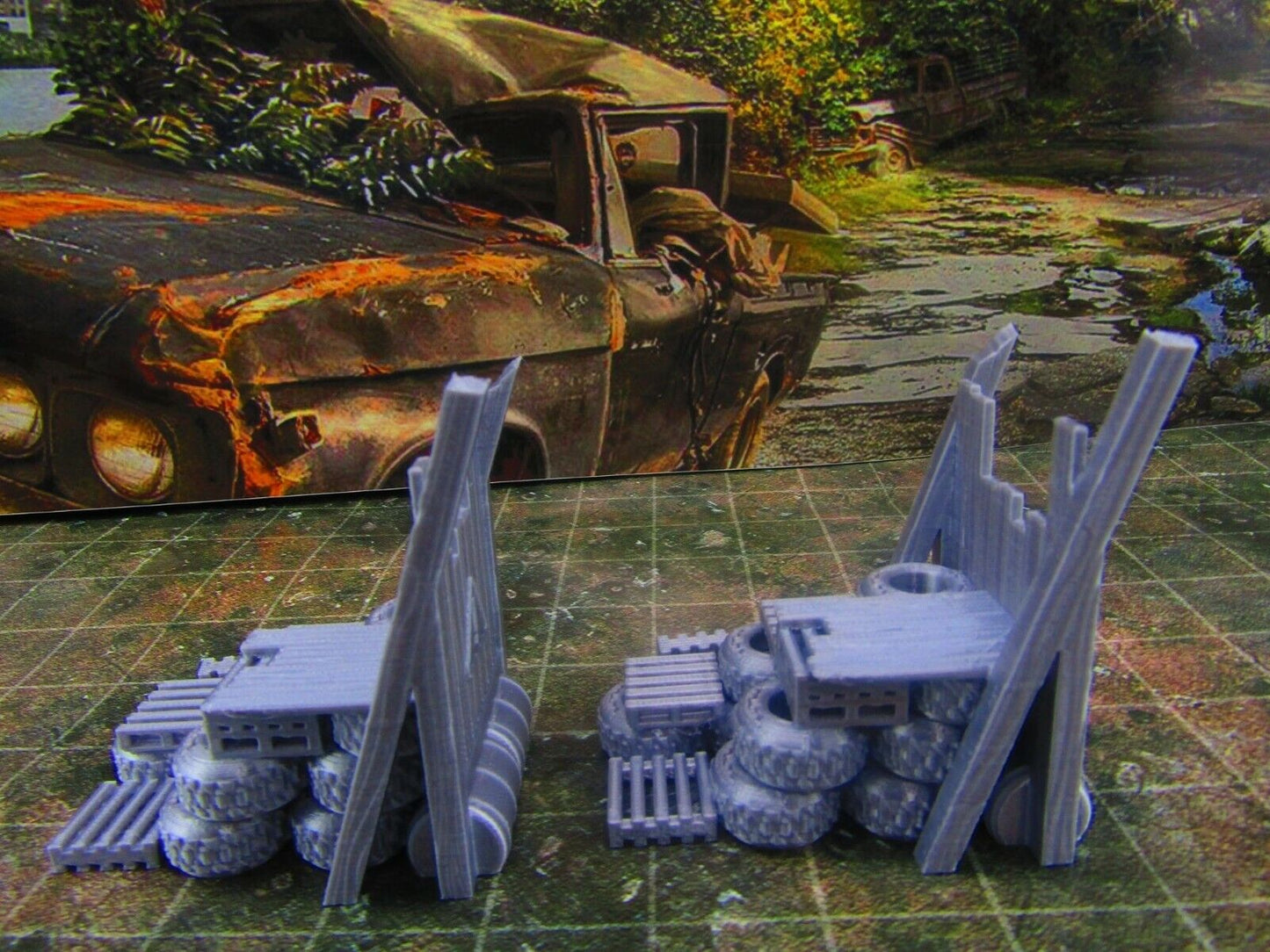 2pc Junk Pile Lookout Watch Posts Scatter Terrain Scenery Wasteland Apocalypse