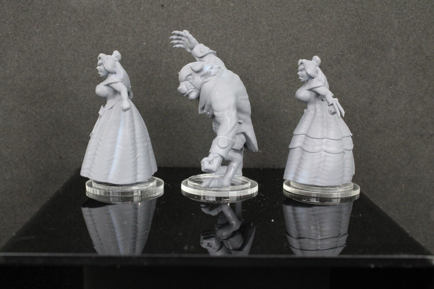 3pc Beauty & The Beast Mini Miniature RPG Tabletop Gaming Wargaming D&D