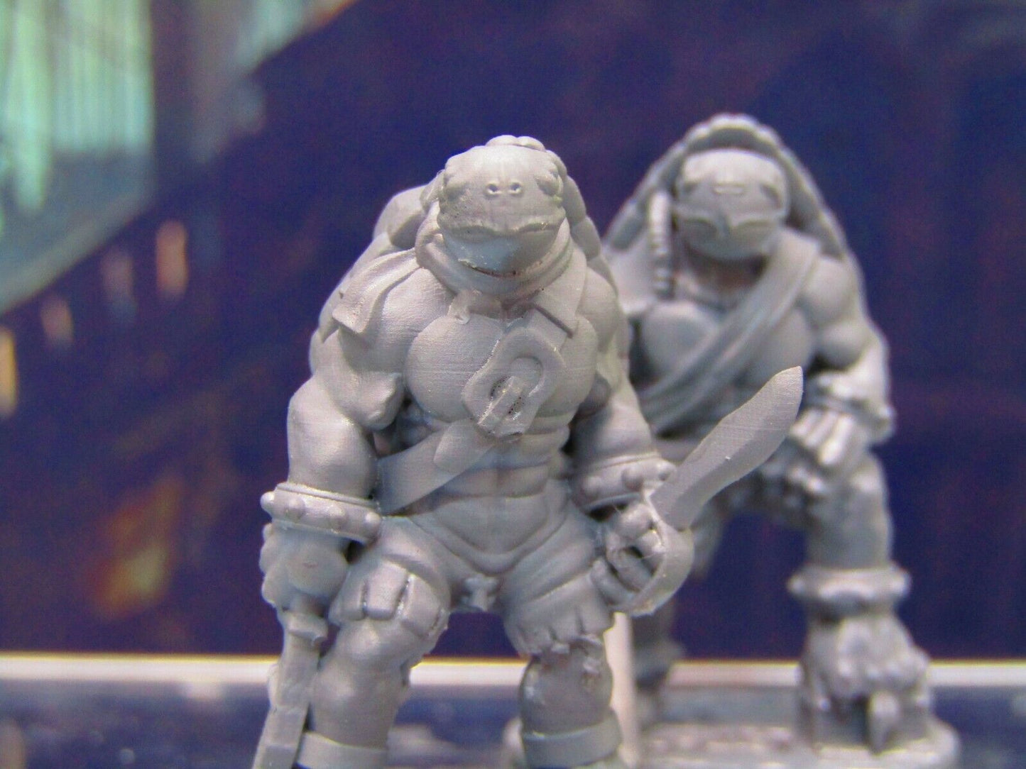 Tortle Pirate Pair Mini Miniature Figure 3D Printed Model 28/32mm Scale Fantasy