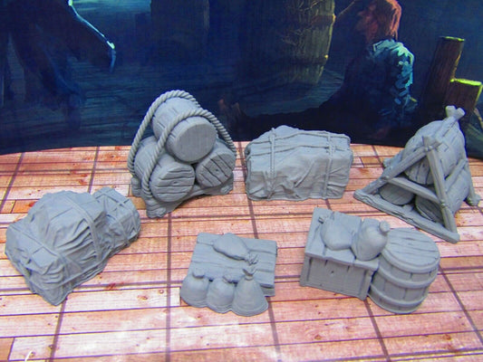 6p Ship Boat Shipping Cargo Stock Goods Pirate Loot Scenery Scatter Terrain Prop
