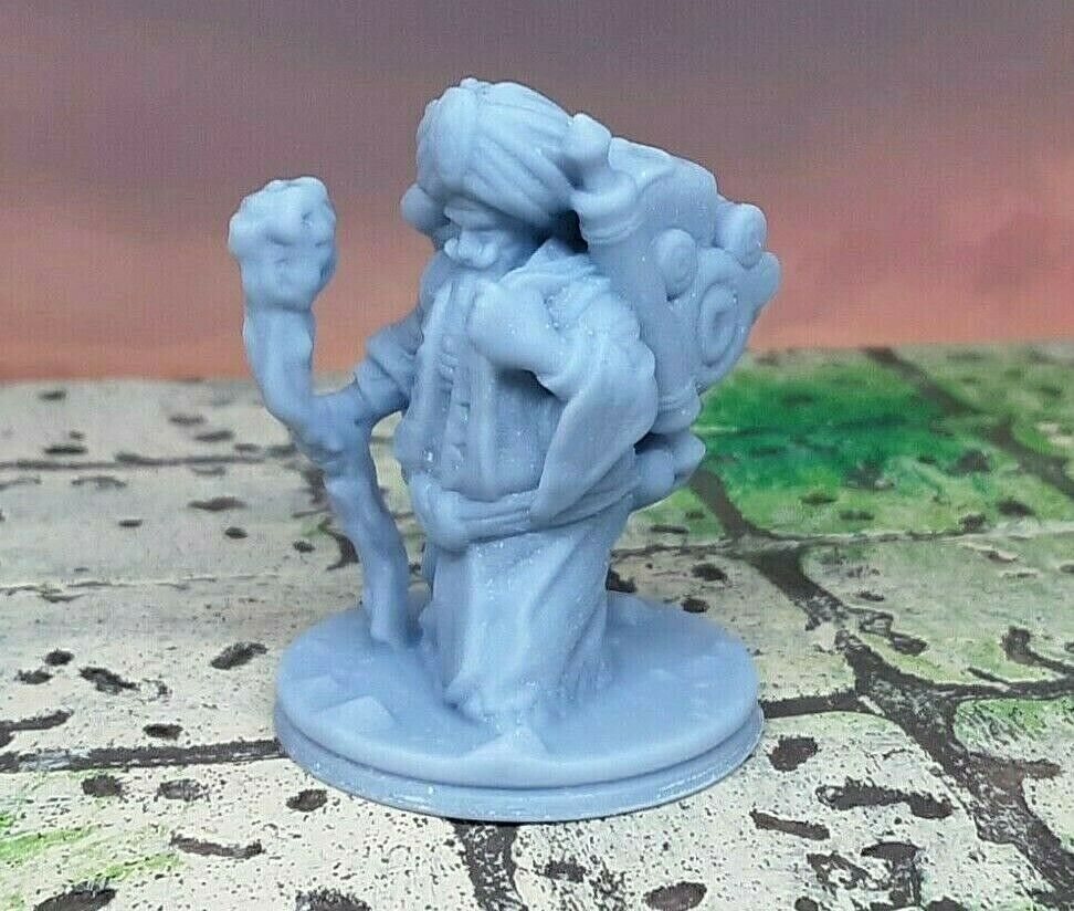 Travelling Merchant Trader and Pack Camel Pair Mini Miniatures Figure 3D Resin