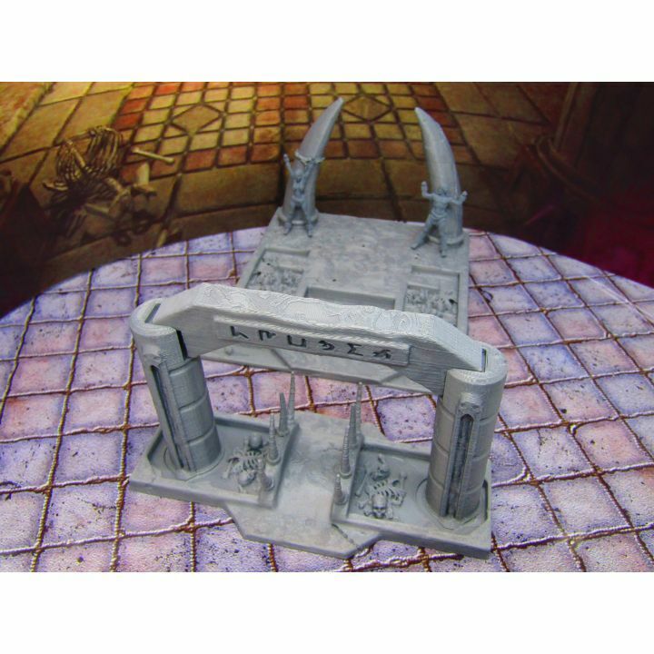 Cultists Sacrificial Torture Altar & Sacrifice Victims Scene Scenery