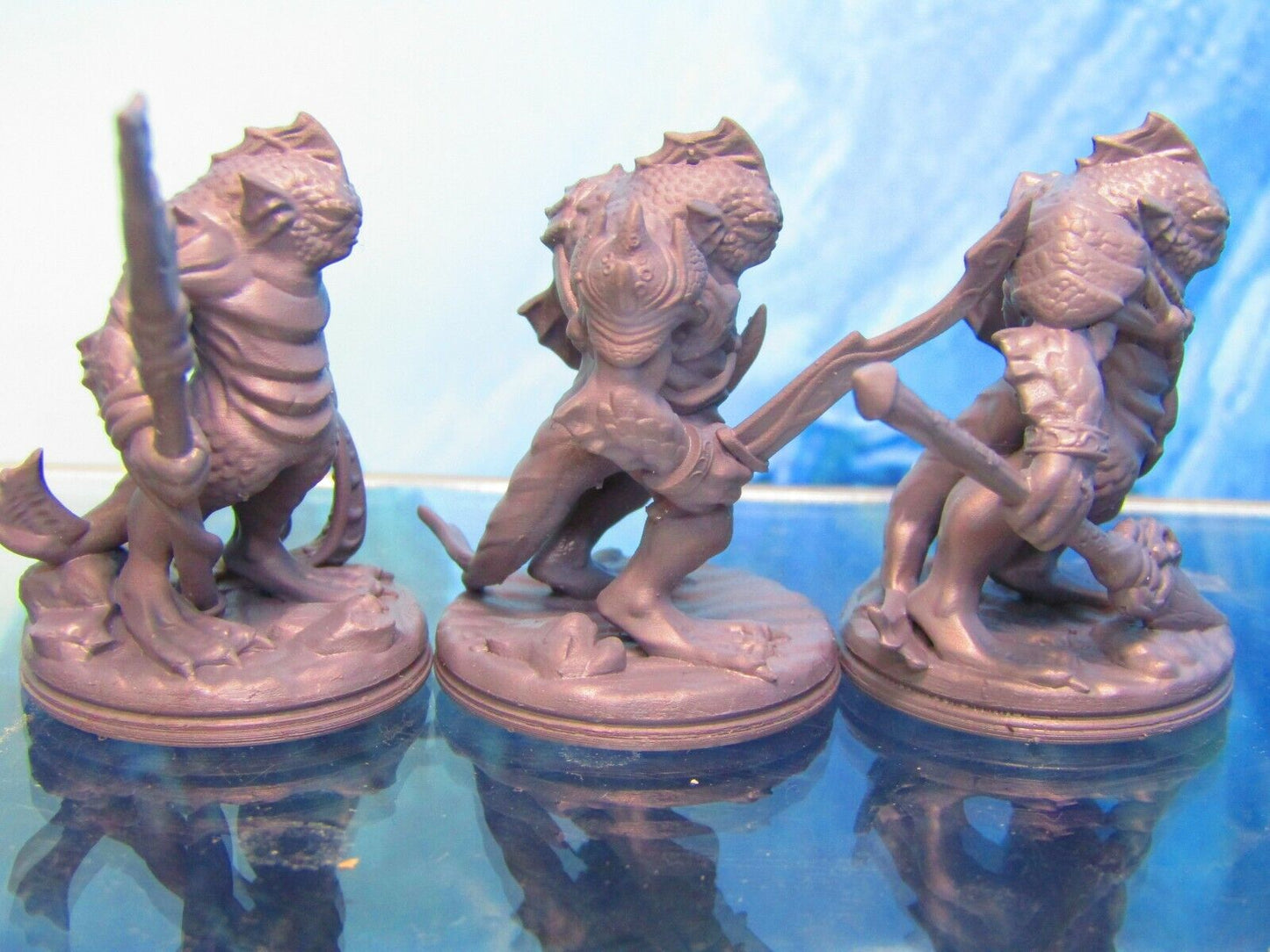 3pc Sea Devil Warrior Fighter Soldier Mini Miniature Figure 3D Printed Model