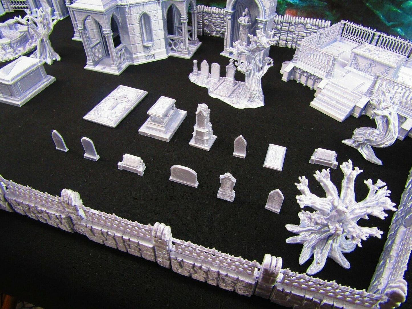 73pc Large Cemetery Graveyard Tomb Grave Set Scatter Terrain Scenery Tabletop