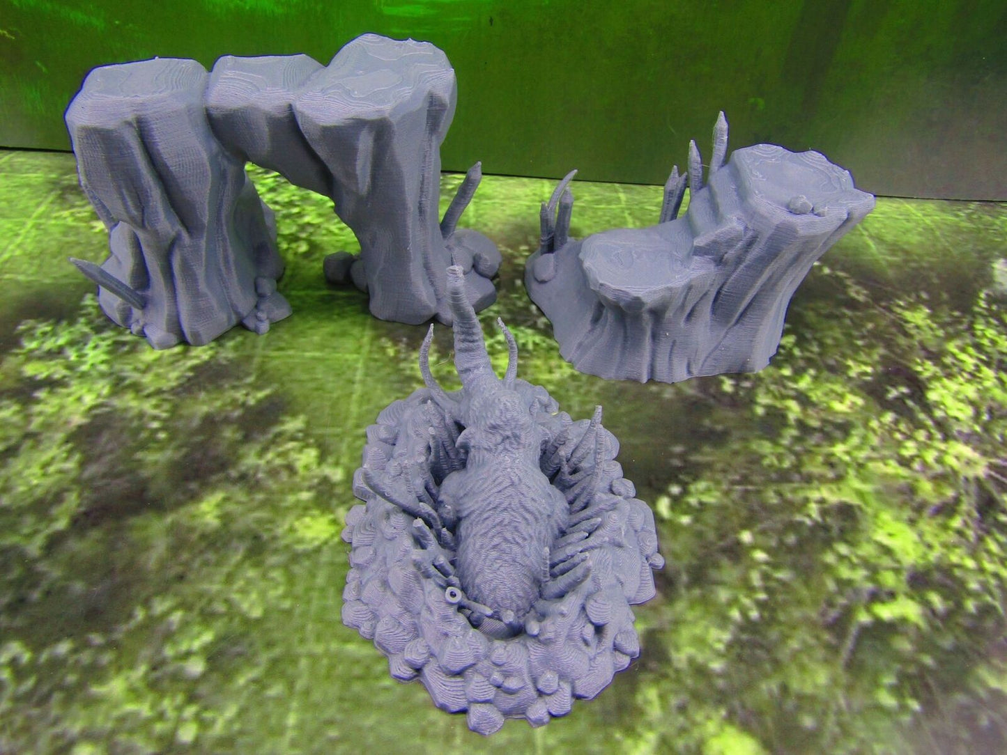 3pc Mammoth Ambush Prehistoric Caveman Tribal Trap Set Scatter Terrain Scenery
