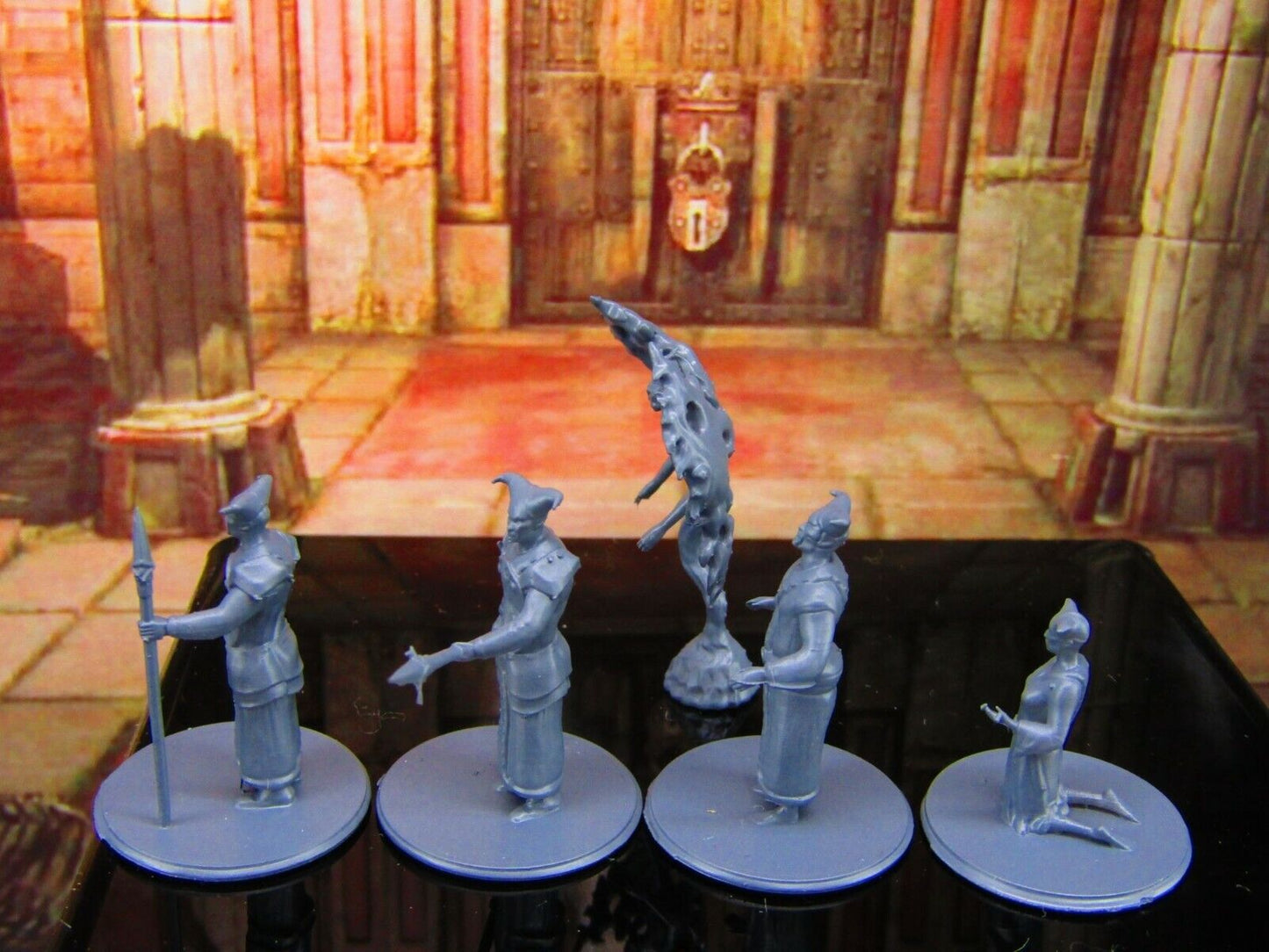 5pc Devout Masked Demonic Cultist Set Mini Miniature Model Character Figure