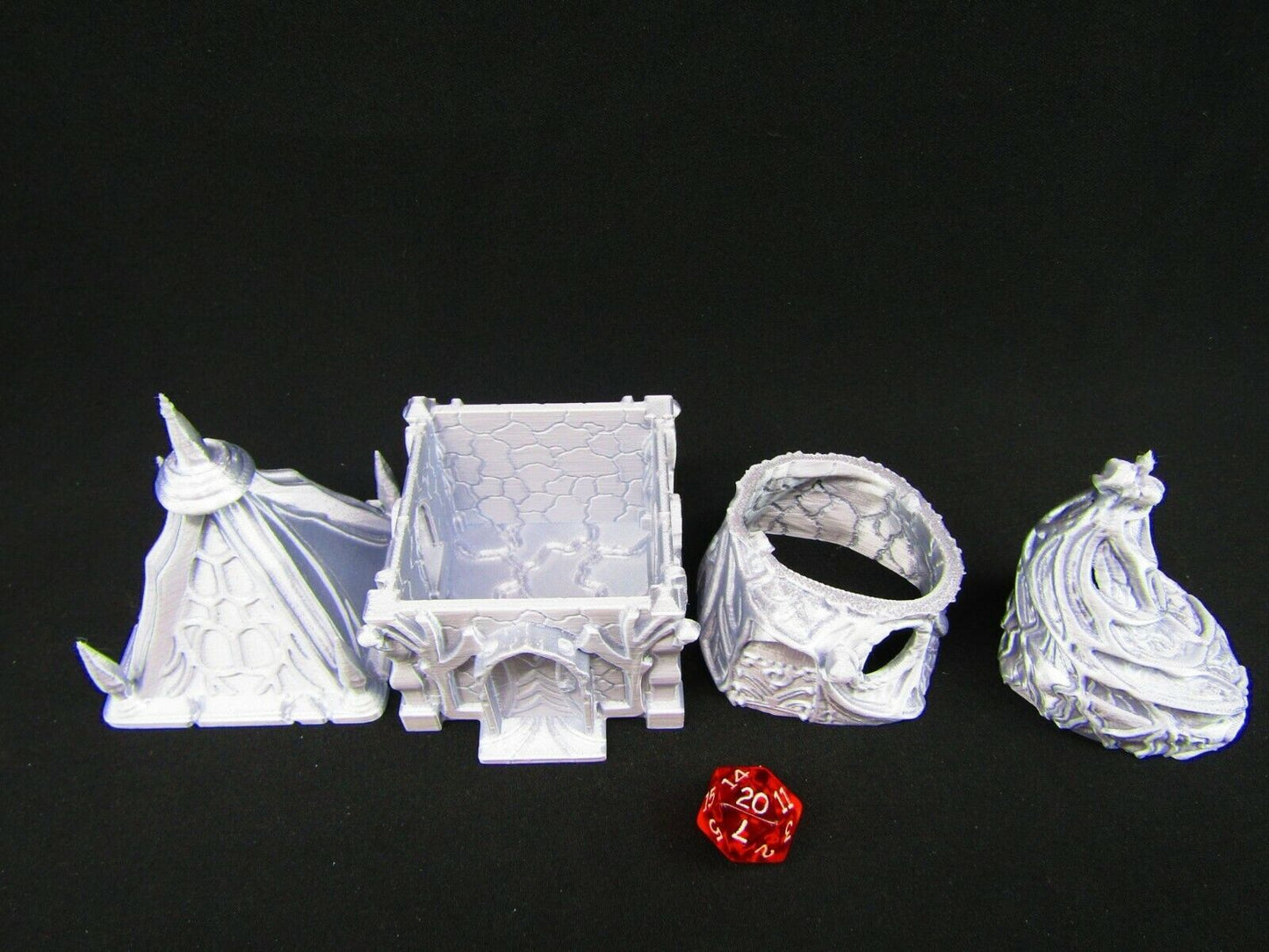 Small Dark Elf Hut Houses Pair Scatter Terrain Scenery 3D Printed Mini Miniature