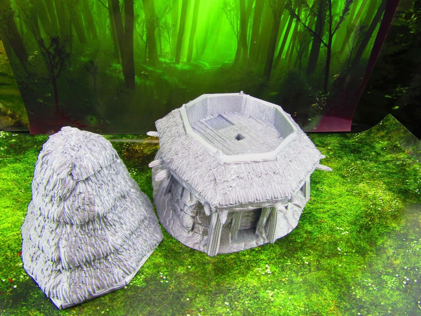 2 Floor Modular Celtic Farm House Scatter Terrain Scenery Mini Miniature Model