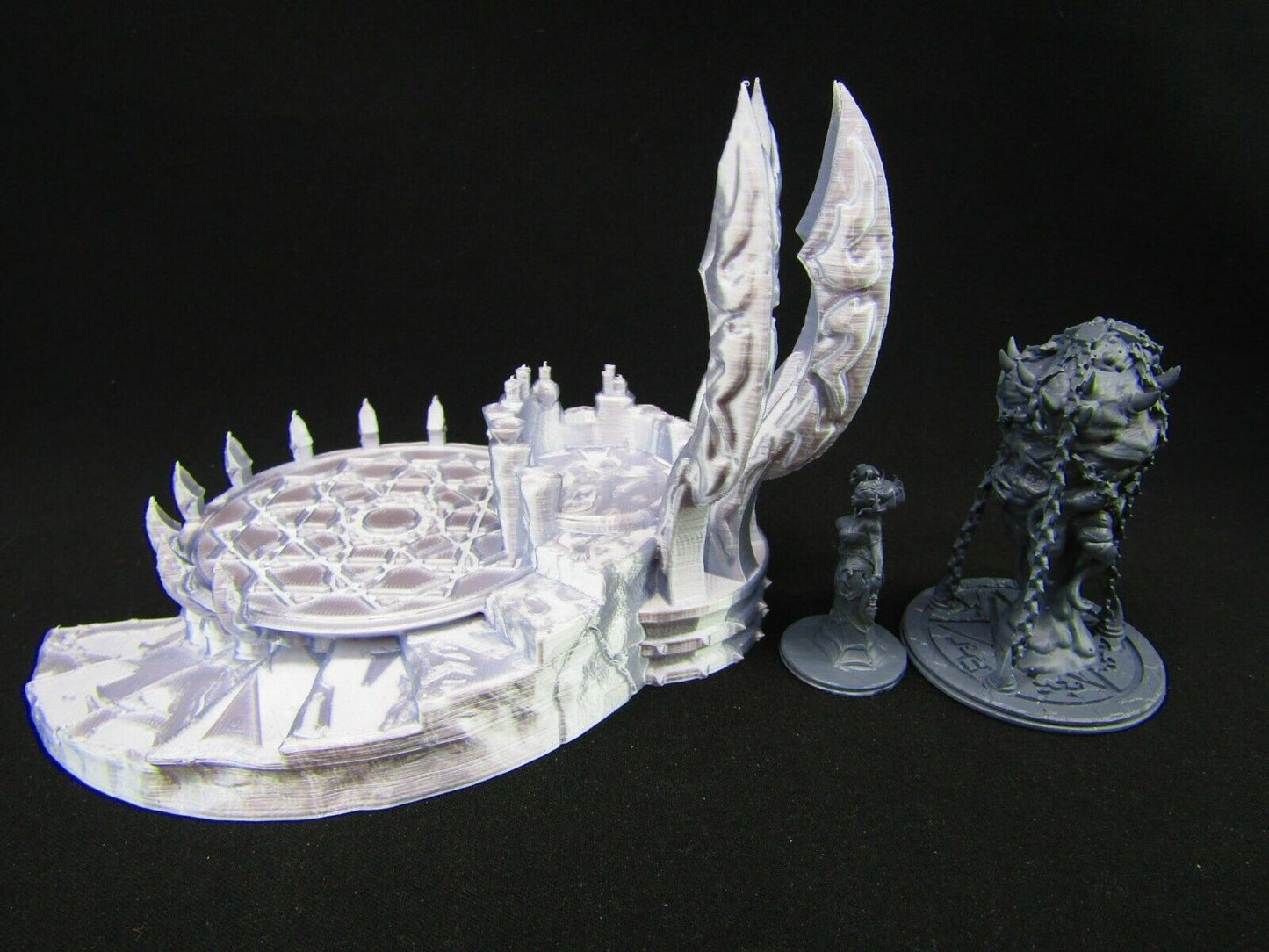 Evil Summoning Circle w Dark Priestess & Chained Ichor Demon Scatter Terrain