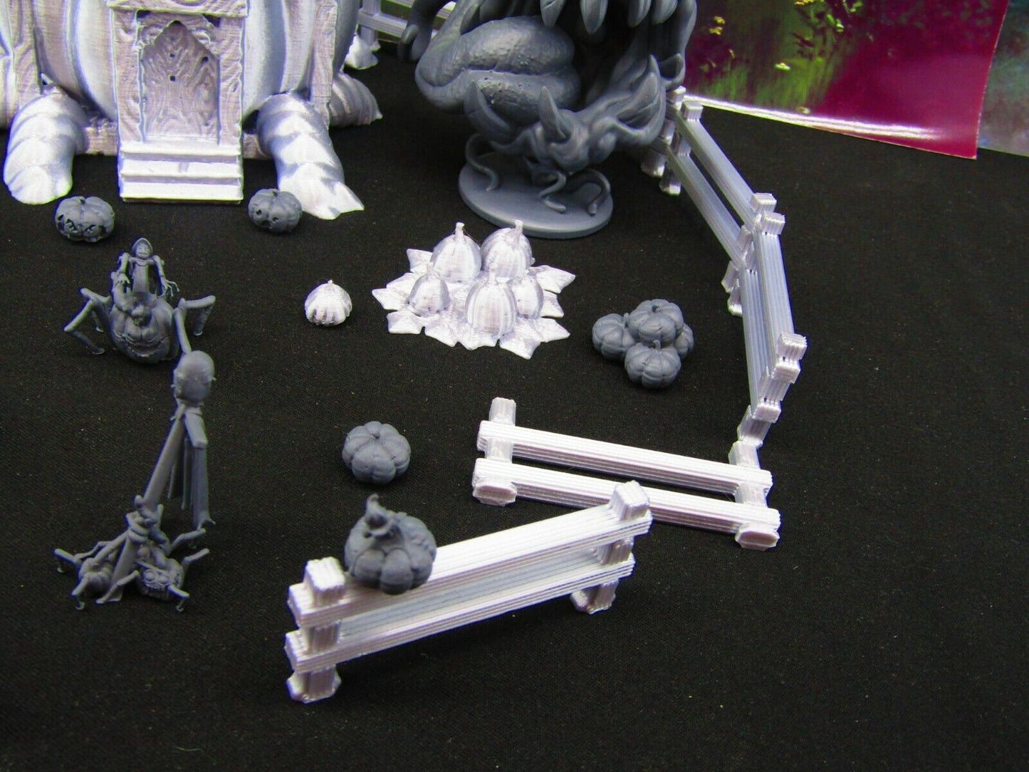 36pc Halloween Pumpkin Blight Farm Encounter Set Scatter Terrain Scenery