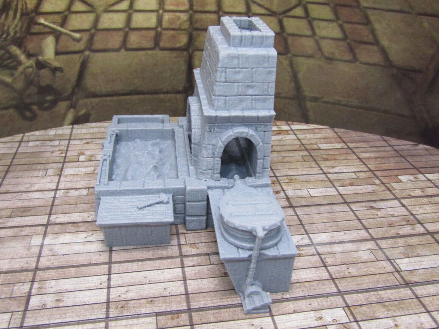 Large Blacksmith's Forge Furnace Set Miniature Scenery Terrain 3D Printed Model