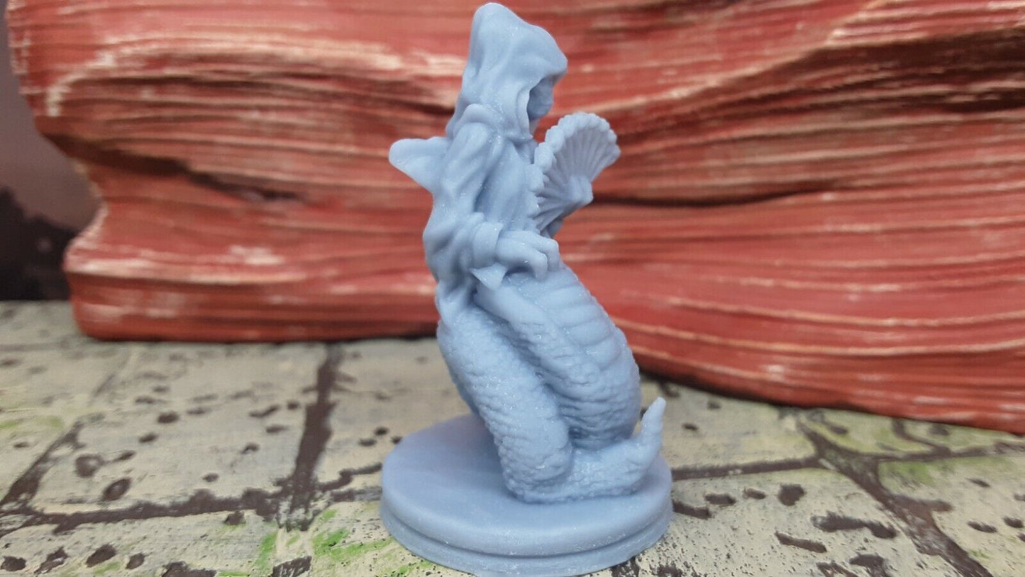 Snakefolk Sorceress Female Mini Miniature Figure 28/32mm D&D 3D Printed Resin