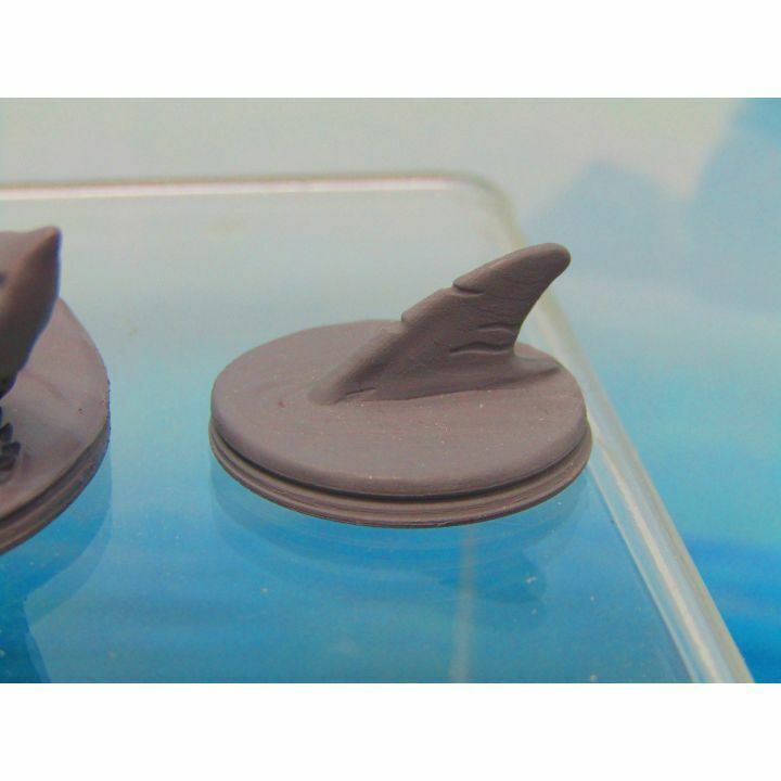 Shark Swimming + Surfacing Mini Miniature Scatter Terrain Scenery 3D Printed Mod