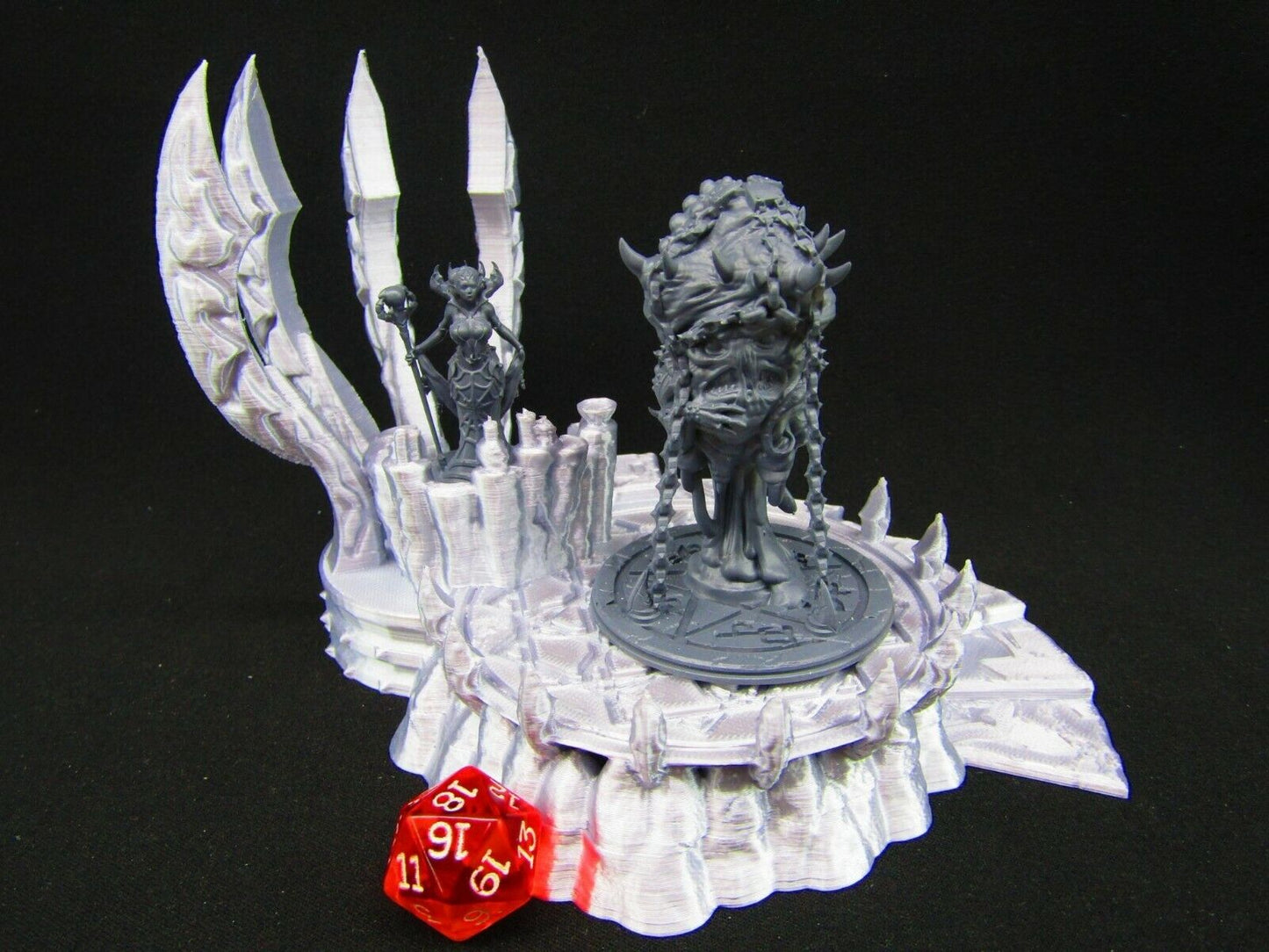 Evil Summoning Circle w Dark Priestess & Chained Ichor Demon Scatter Terrain