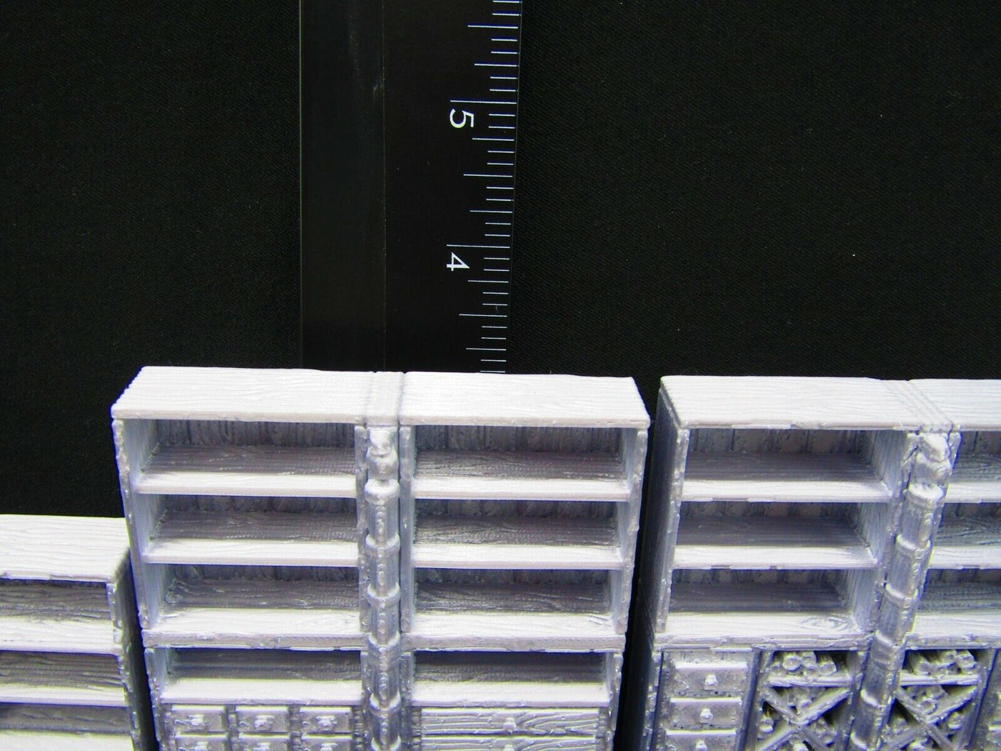 16pc Small Library Book Shelves Scatter Terrain Scenery 3D Printed Mini