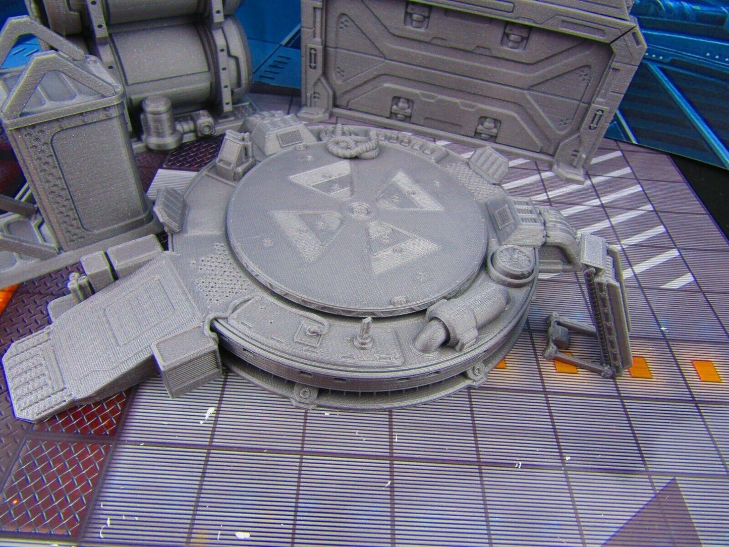 8 pc Space Ship Hangar Starfighter Landing & Service Bay Scenery Scatter Terrain