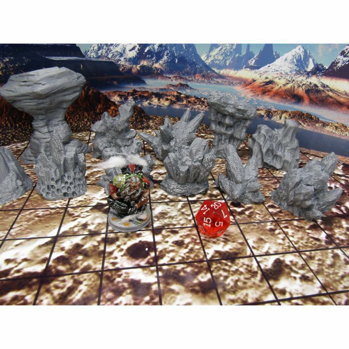 Alien Planet Rocks Scatter Terrain Scenery Mini Miniature 3D Printed