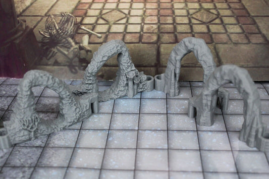 4pc Underwater Sea Labyrinth Dungeonsticks Doorway Walls Map Set Scenery