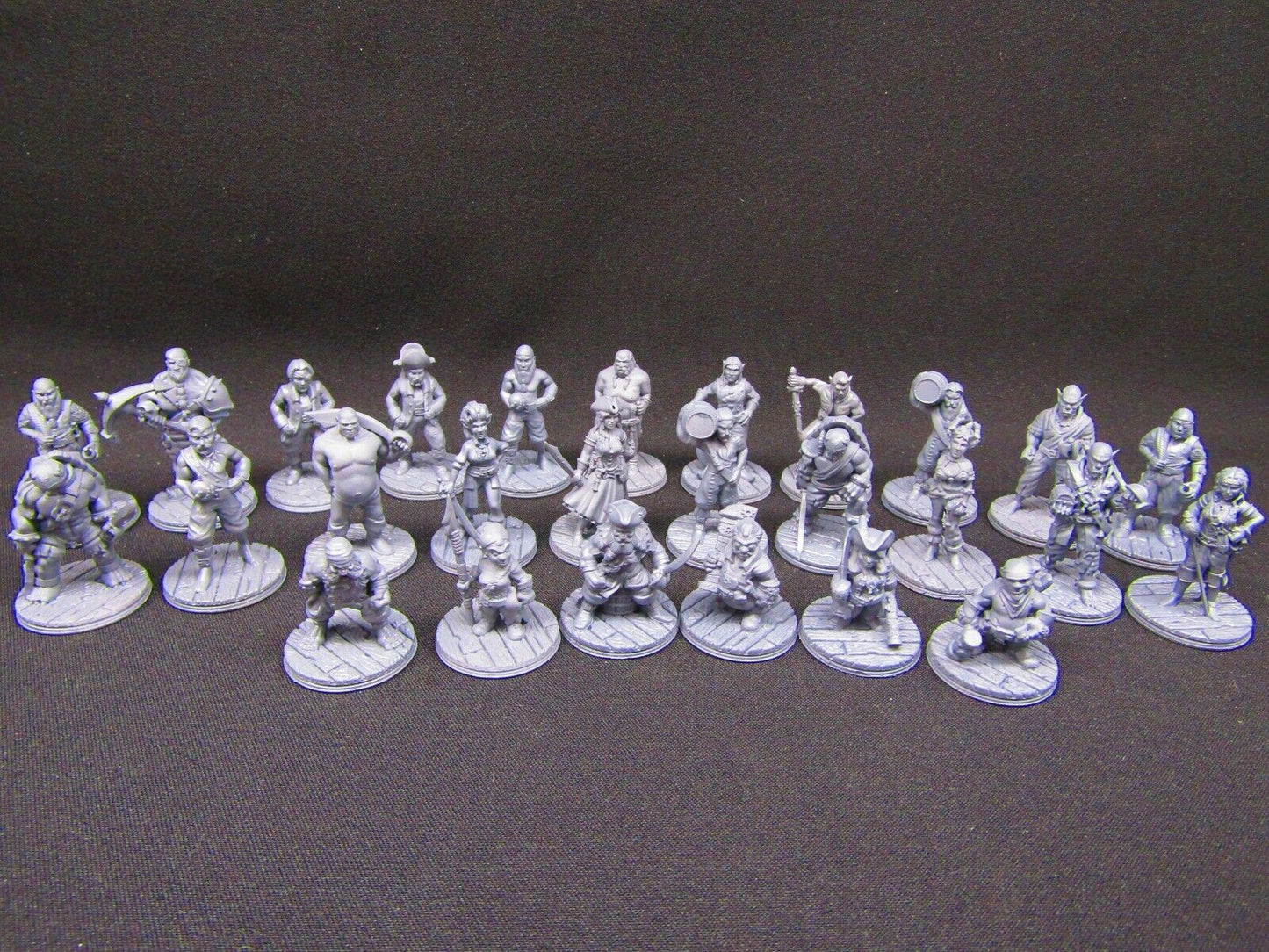 27pc Pirate Set Mini Miniature Figure 3D Printed Model 28/32mm Scale Fantasy RPG