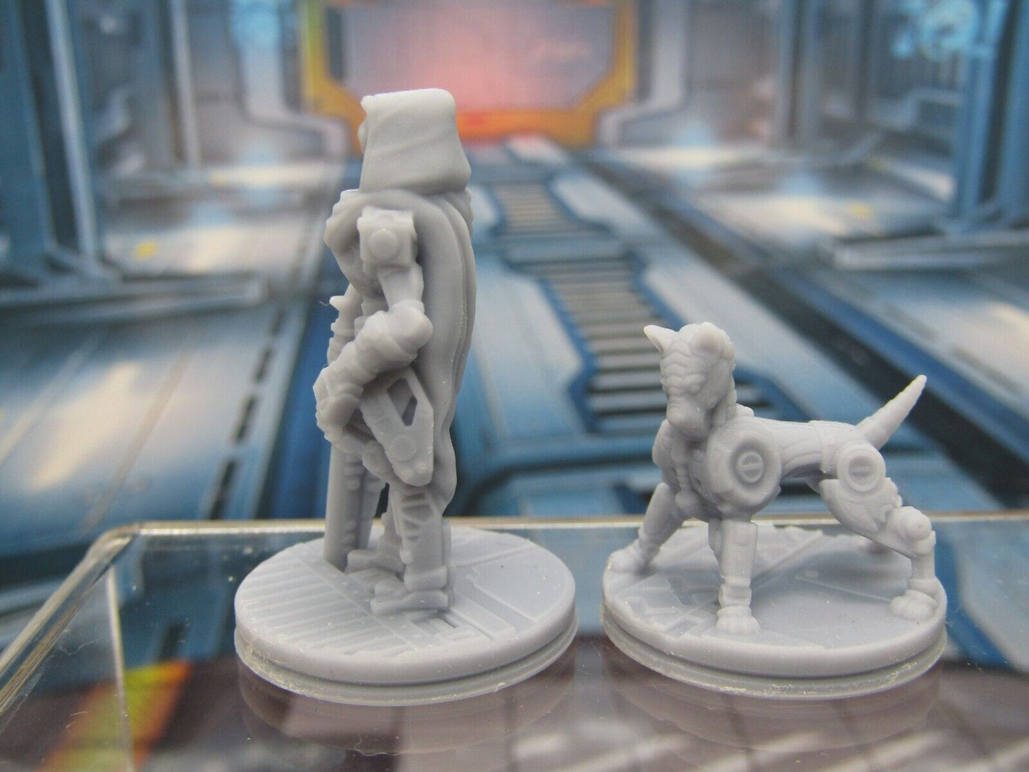 Assassin Droid Sniper & Robot Dog Companion Mini Miniature 3D Printed