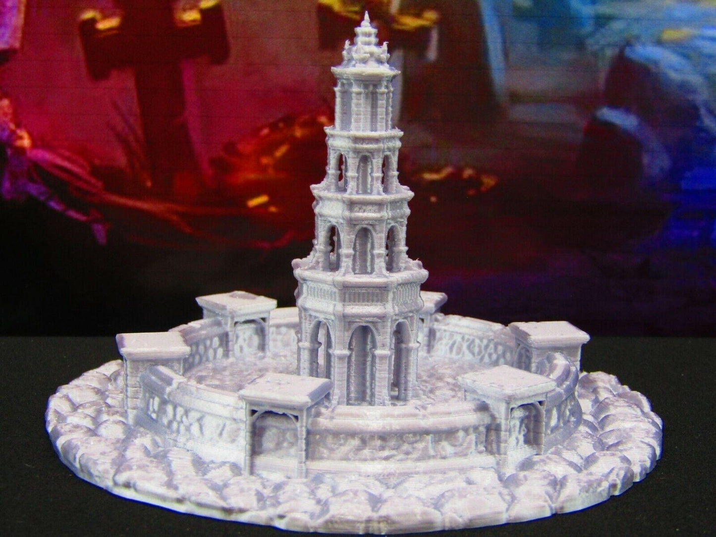 Town Square Courtyard Decorative Fountain Scatter Terrain Scenery Tabletop Game
