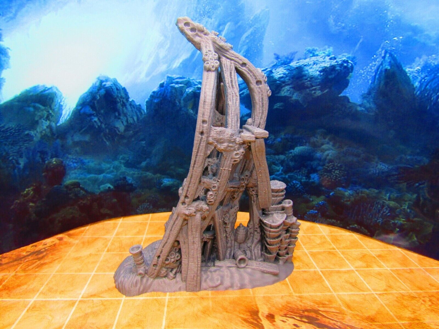 Underwater Sunken Ship Shipwreck 3D Printed Scatter Terrain Scenery