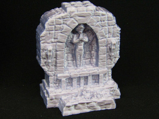 Roadside Holy Shrine C w/ Offerings Scatter Terrain Scenery 3D Printed Mini