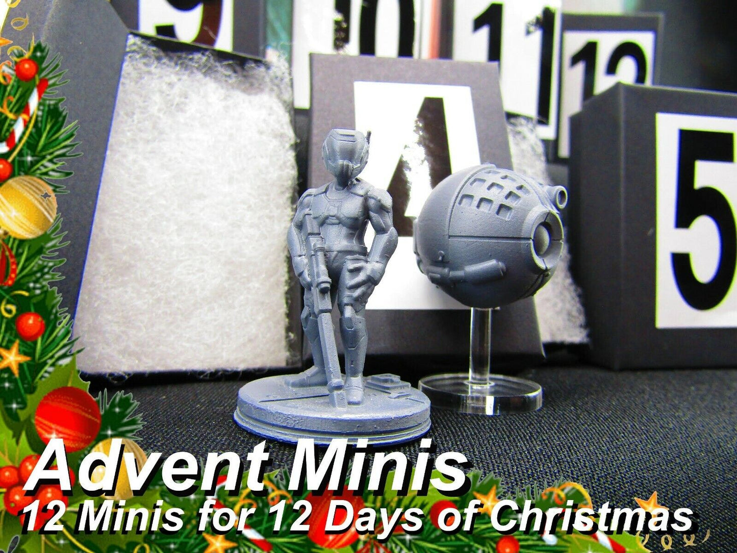 12 Days of Christmas Advent Calendar Sci Fi Minis Miniature Figures Set Model