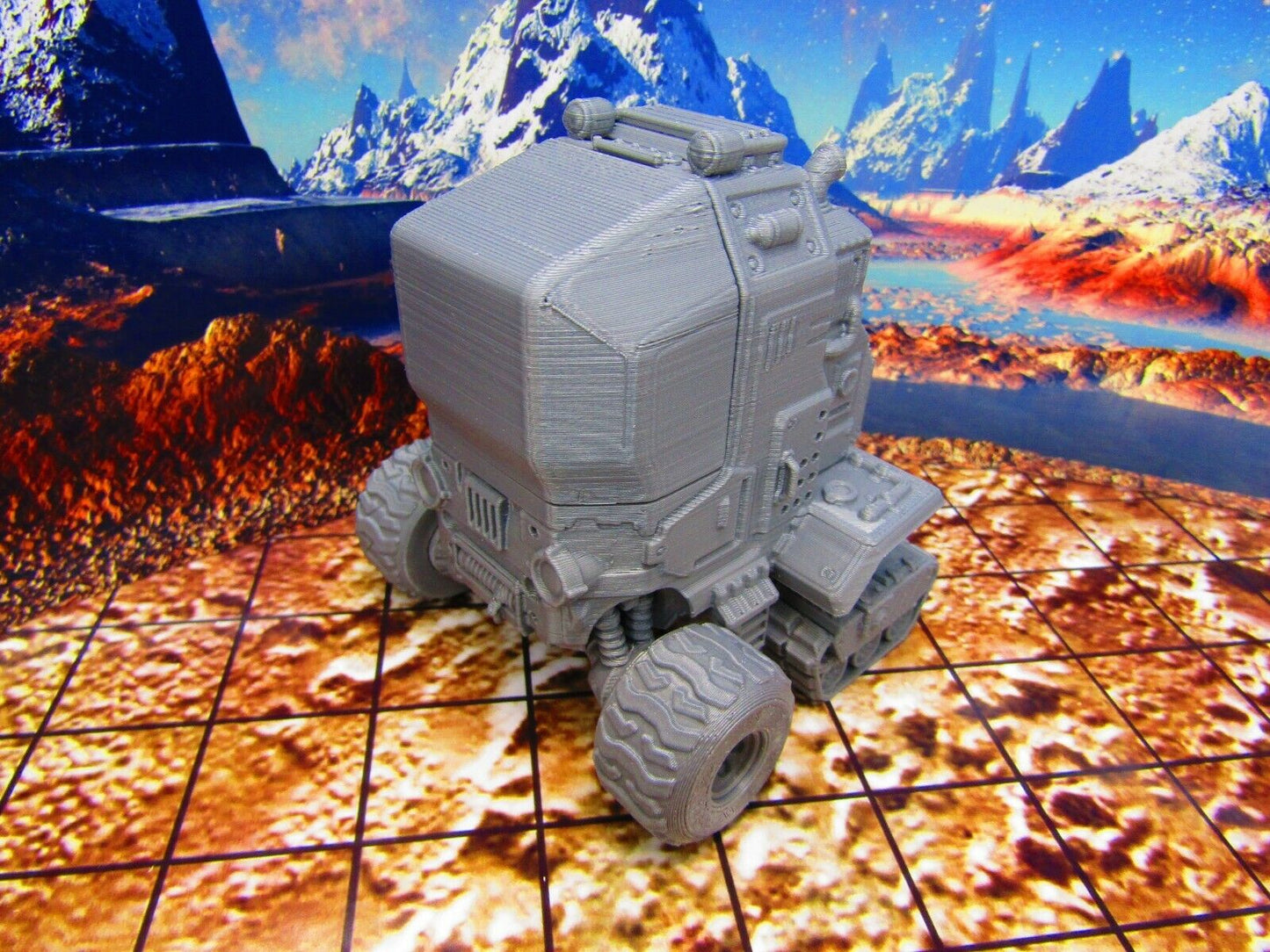 Rover Explorer Truck ATV Vehicle Terrain Scenery Miniature 3D Printed Model