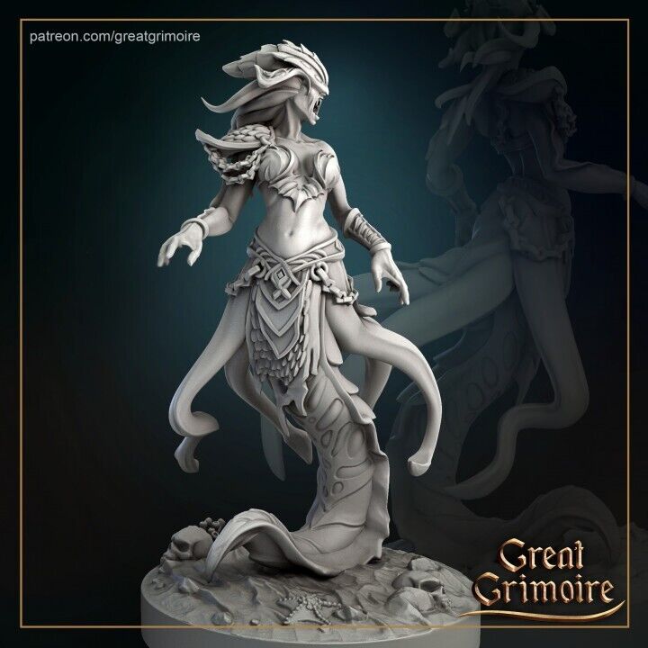 Scylla Mermaid Mini Miniature Model Figure RPG Tabletop Gaming D&D etc