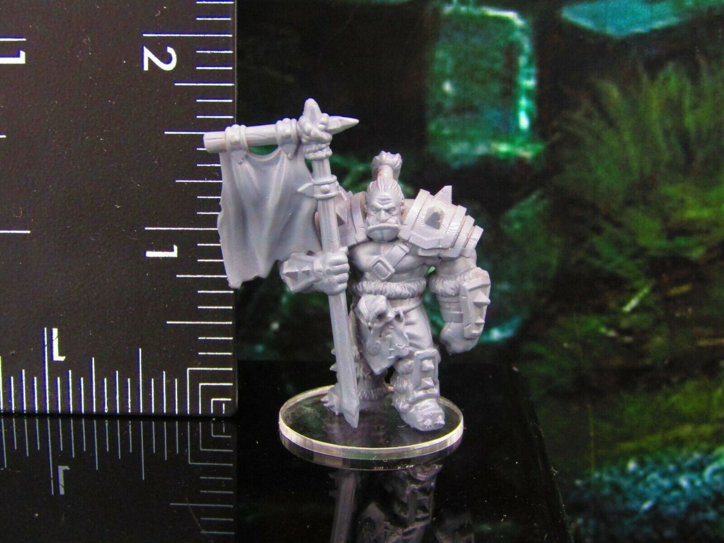 Orc Guard Soldier Bannerman Battle Flag Mini Miniature Model Character Figure