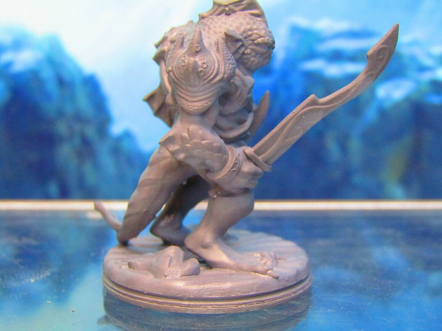 Sea Devil Warrior Soldier w/Sword/Dagger Mini Miniature Figure 3D Printed Model