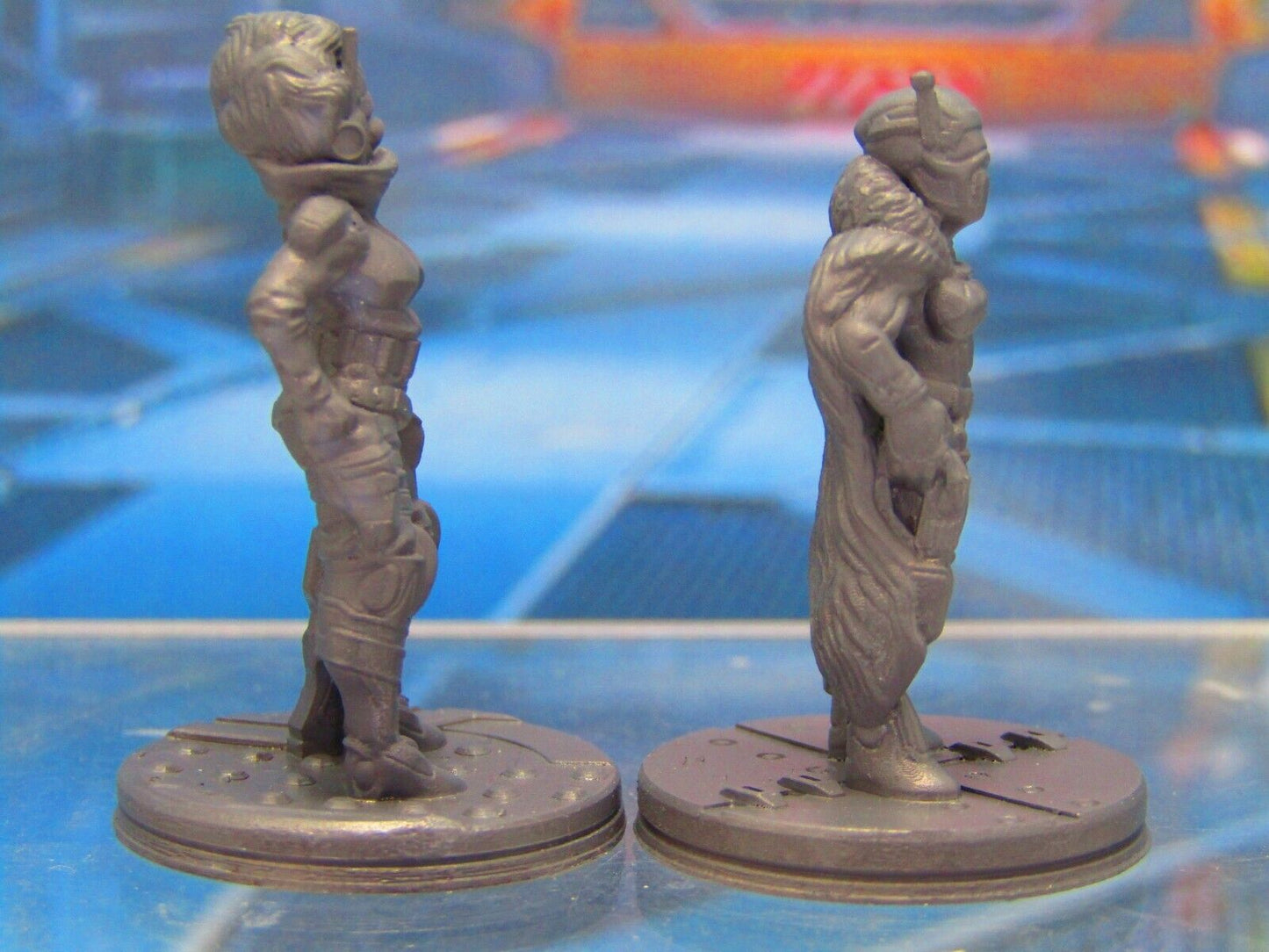 Female Human Sci Fi Bounty Hunter Mercenary Pair Mini Miniature 3D Printed Model