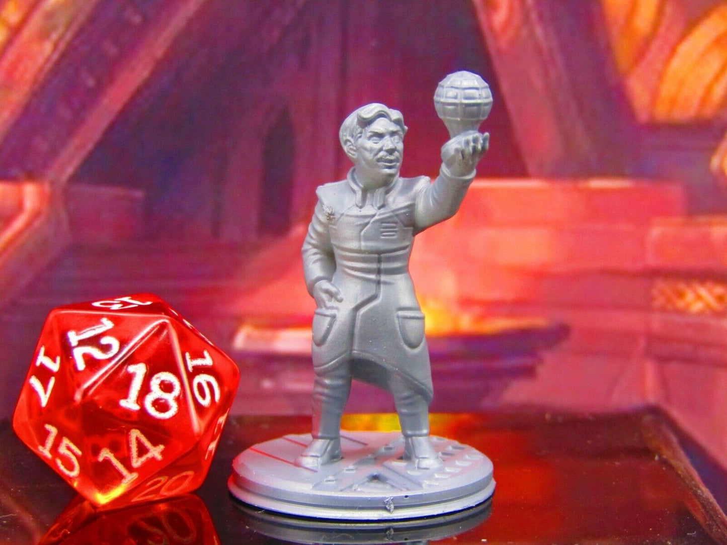 Sci Fi Scientist Professor A  Mini Miniature Model Character Figure